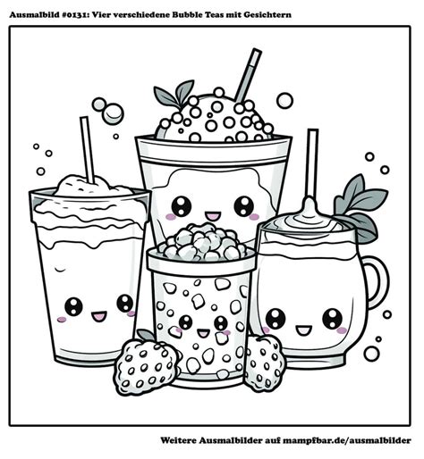 ausmalbilder buble tea|Malvorlage Bubble Tea – Getränke